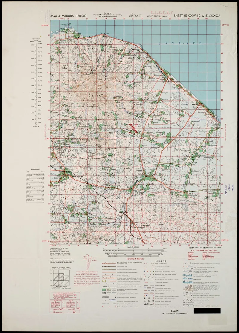 Java Madura Pl 221 Wall Art by U.S. Defence Mapping Agency - High-Resolution Digital Print