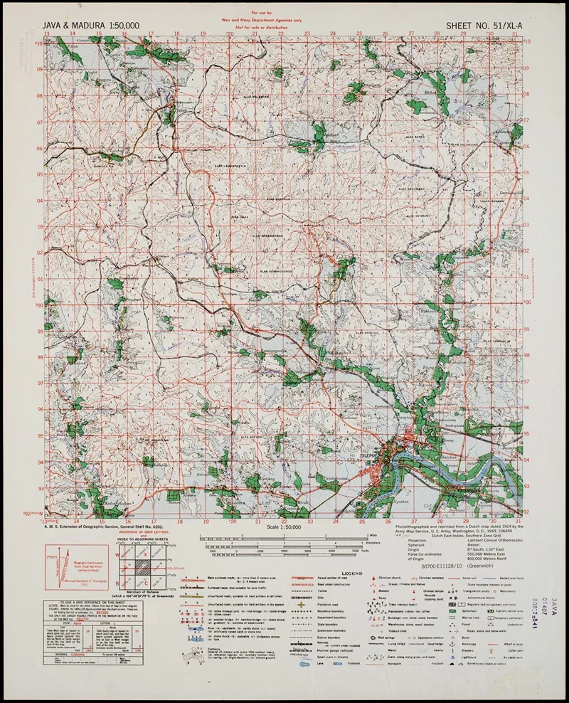 Java Madura Pl 225 Wall Art by U.S. Defence Mapping Agency - High-Resolution Digital Print