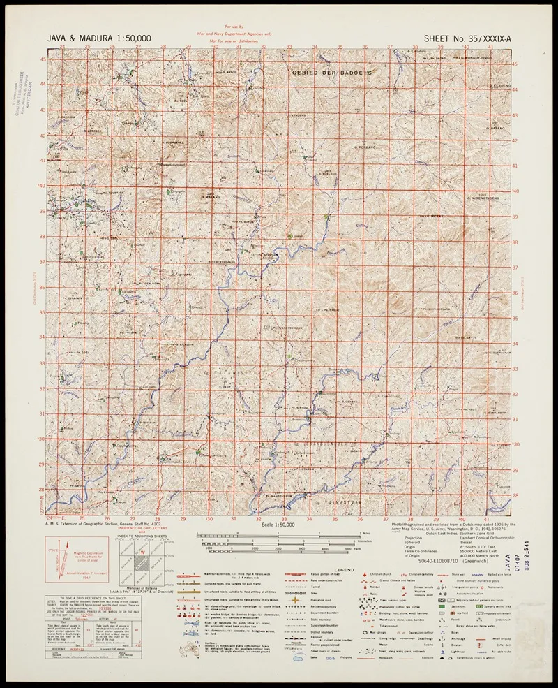 Java Madura Pl 230 Wall Art by U.S. Defence Mapping Agency - High-Resolution Digital Print