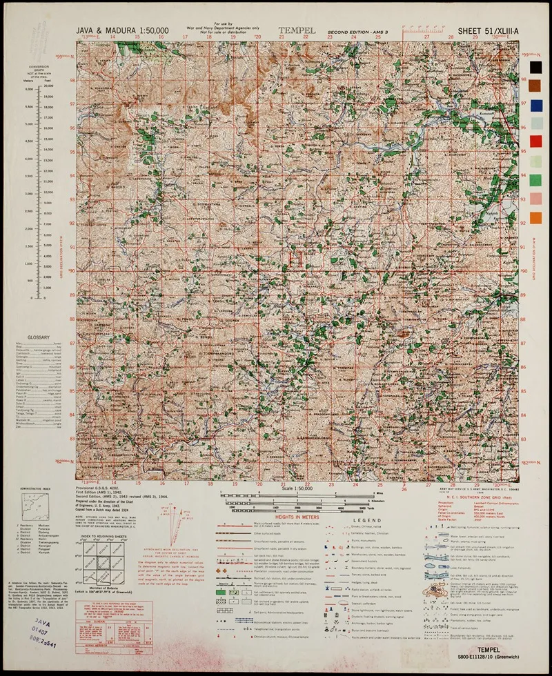 Java Madura Pl 238 Wall Art by U.S. Defence Mapping Agency - High-Resolution Digital Print