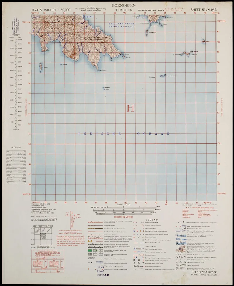 Java Madura Pl 243 Wall Art by U.S. Defence Mapping Agency - High-Resolution Digital Print