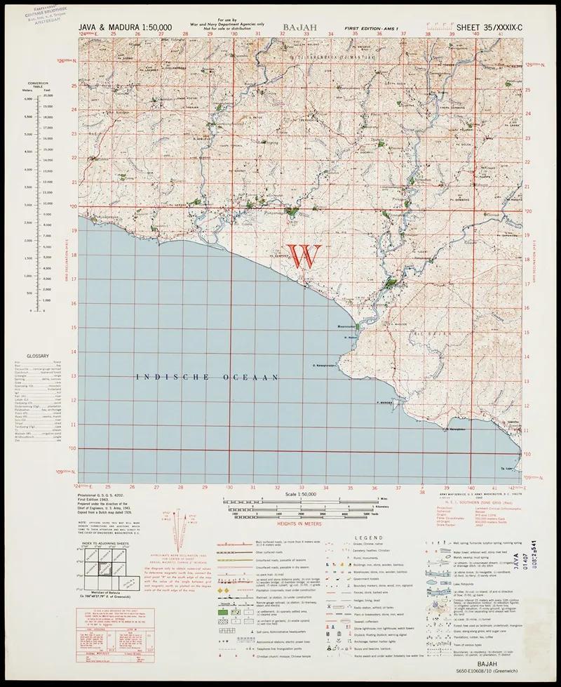 Java Madura Pl 252 Wall Art by U.S. Defence Mapping Agency - High-Resolution Digital Print