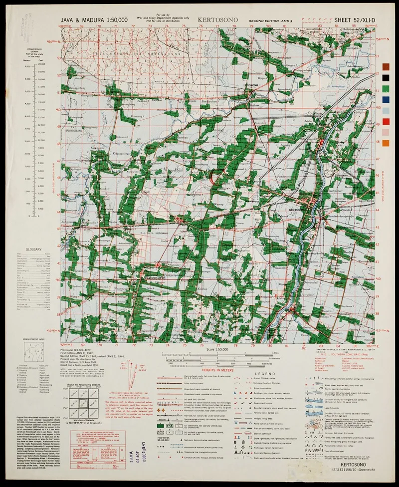 Java Madura Pl 255 Wall Art by U.S. Defence Mapping Agency - High-Resolution Digital Print