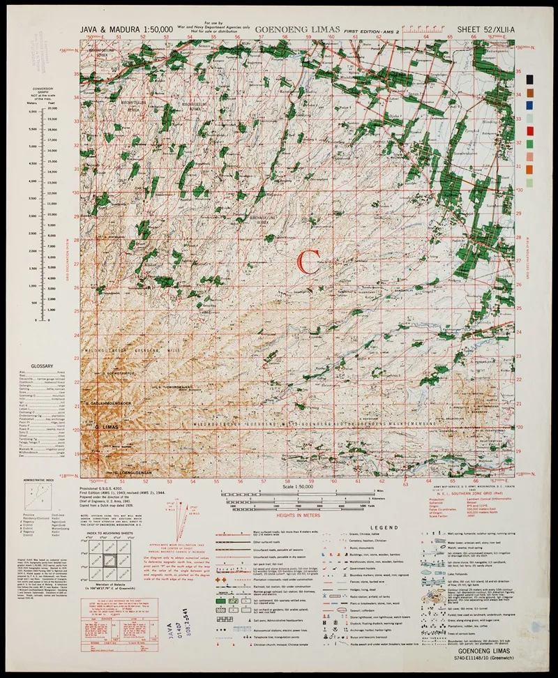 Java Madura Pl 256 Wall Art by U.S. Defence Mapping Agency - High-Resolution Digital Print