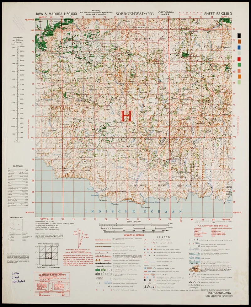 Java Madura Pl 264 Wall Art by U.S. Defence Mapping Agency - High-Resolution Digital Print