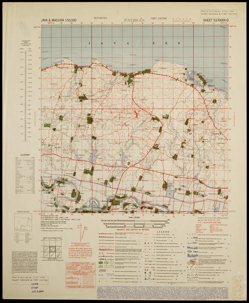 Java Madura Pl 266 Wall Art by U.S. Defence Mapping Agency - High-Resolution Digital Print
