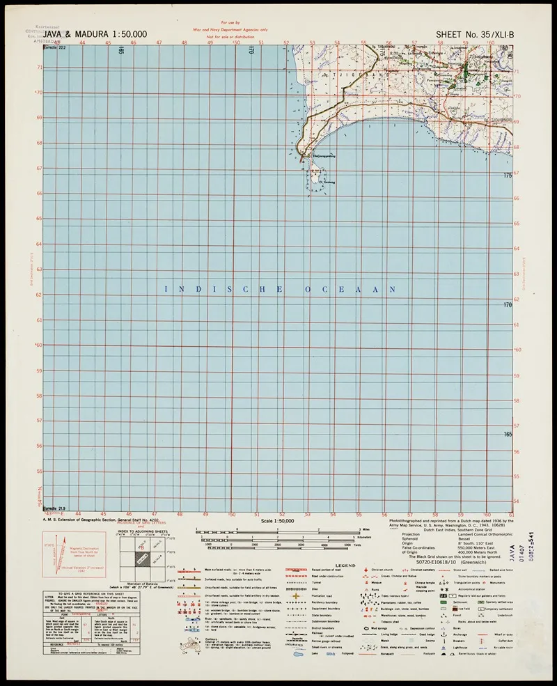 Java Madura Pl 285 Wall Art by U.S. Defence Mapping Agency - High-Resolution Digital Print