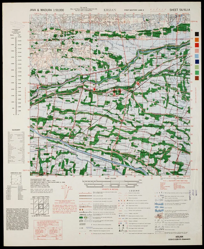 Java Madura Pl 292 Wall Art by U.S. Defence Mapping Agency - High-Resolution Digital Print
