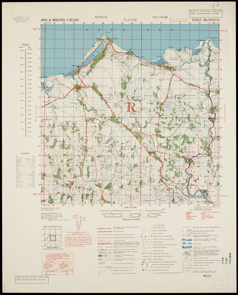 Java Madura Pl 296 Wall Art by U.S. Defence Mapping Agency - High-Resolution Digital Print