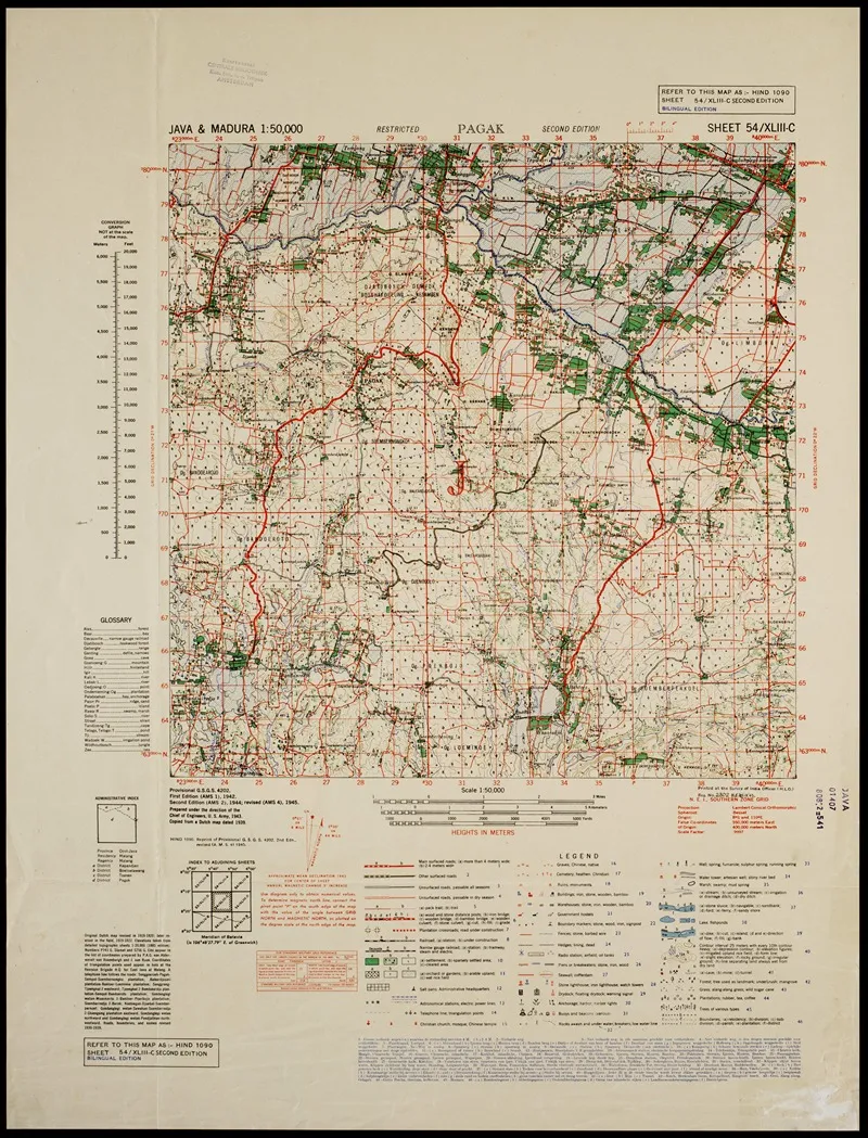 Java Madura Pl 303 Wall Art by U.S. Defence Mapping Agency - High-Resolution Digital Print