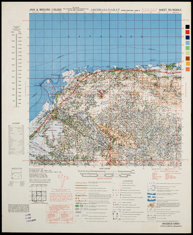 Java Madura Pl 308 Wall Art by U.S. Defence Mapping Agency - High-Resolution Digital Print
