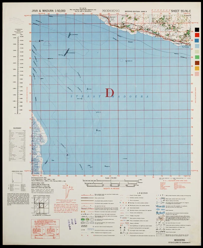 Java Madura Pl 312 Wall Art by U.S. Defence Mapping Agency - High-Resolution Digital Print