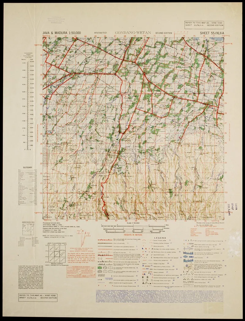 Java Madura Pl 316 Wall Art by U.S. Defence Mapping Agency - High-Resolution Digital Print