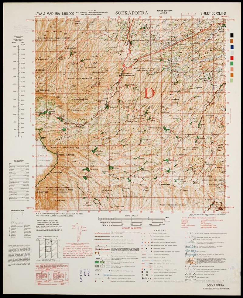 Java Madura Pl 319 Wall Art by U.S. Defence Mapping Agency - High-Resolution Digital Print