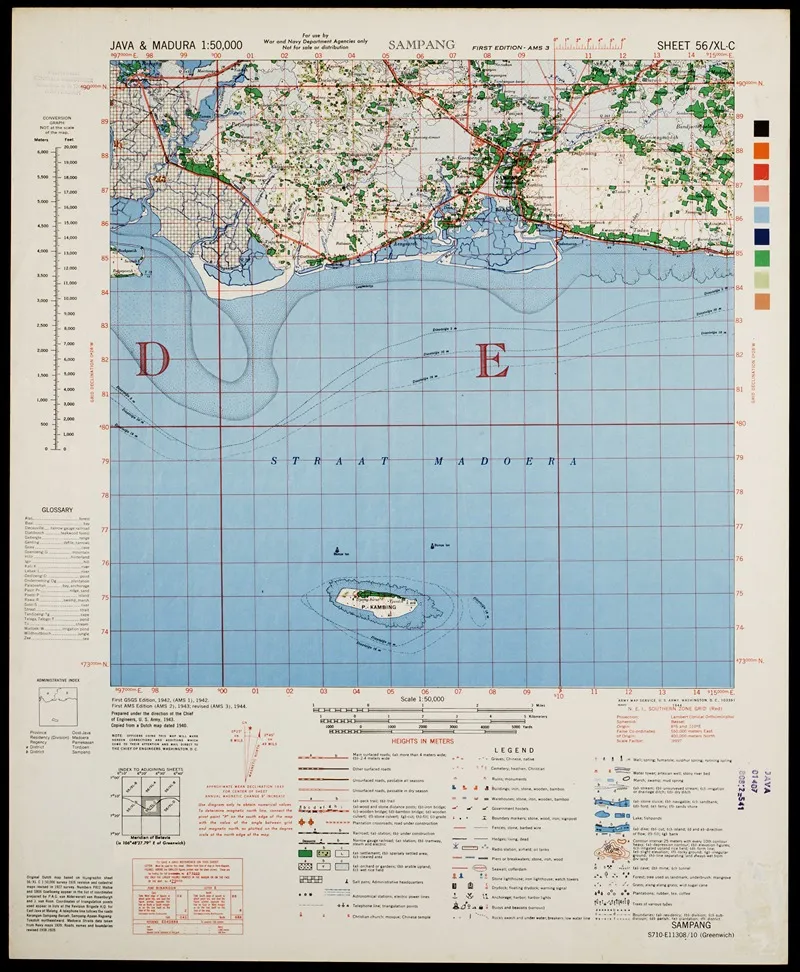 Java Madura Pl 330 Wall Art by U.S. Defence Mapping Agency - High-Resolution Digital Print