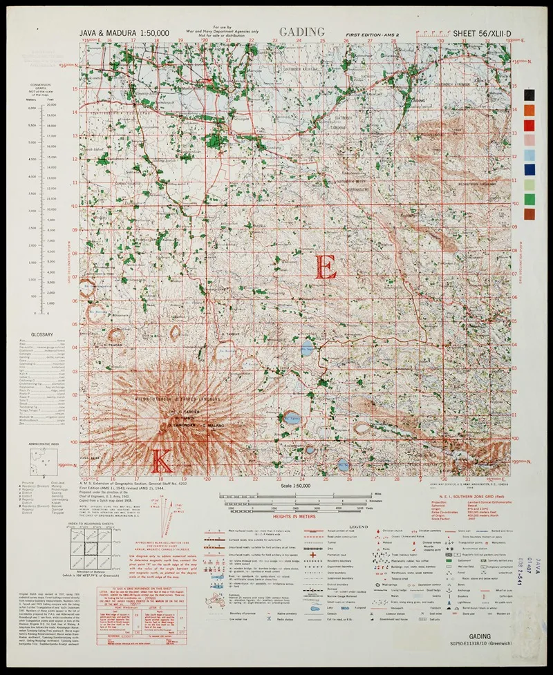 Java Madura Pl 335 Wall Art by U.S. Defence Mapping Agency - High-Resolution Digital Print