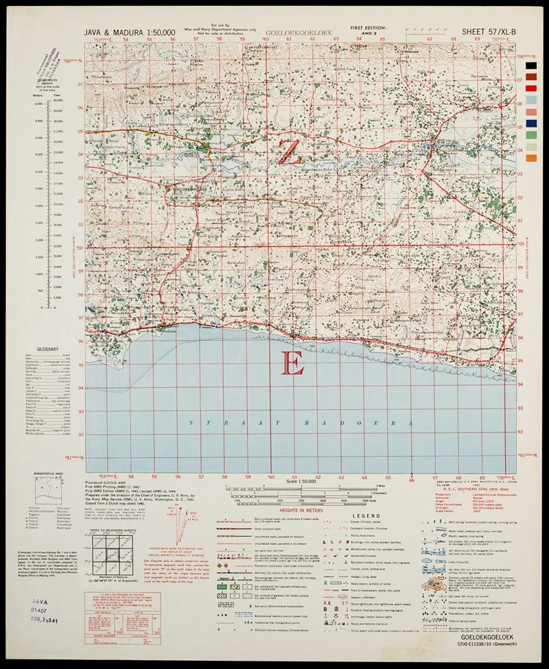Java Madura Pl 345 Wall Art by U.S. Defence Mapping Agency - High-Resolution Digital Print