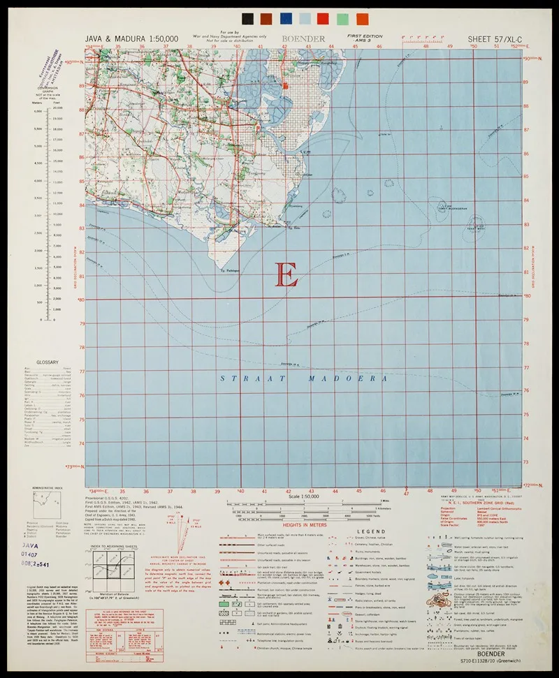 Java Madura Pl 346 Wall Art by U.S. Defence Mapping Agency - High-Resolution Digital Print