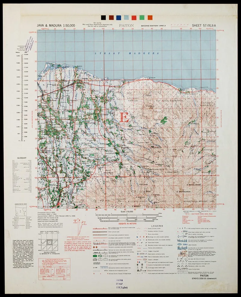 Java Madura Pl 348 Wall Art by U.S. Defence Mapping Agency - High-Resolution Digital Print