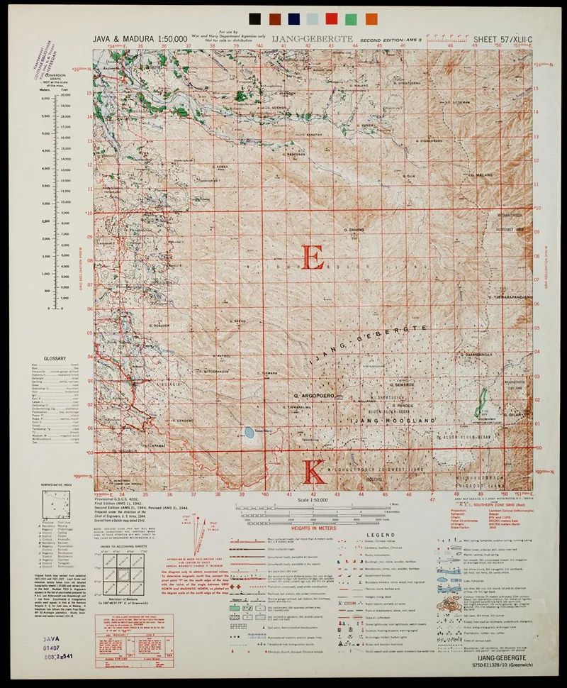 Java Madura Pl 350 Wall Art by U.S. Defence Mapping Agency - High-Resolution Digital Print