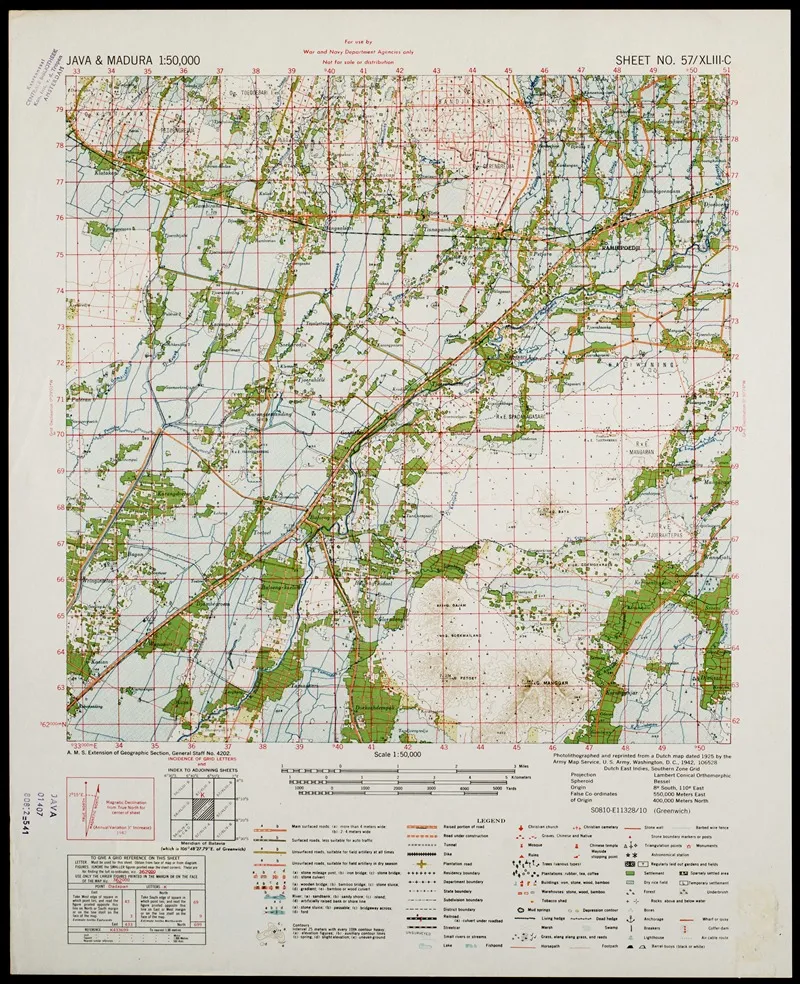 Java Madura Pl 355 Wall Art by U.S. Defence Mapping Agency - High-Resolution Digital Print
