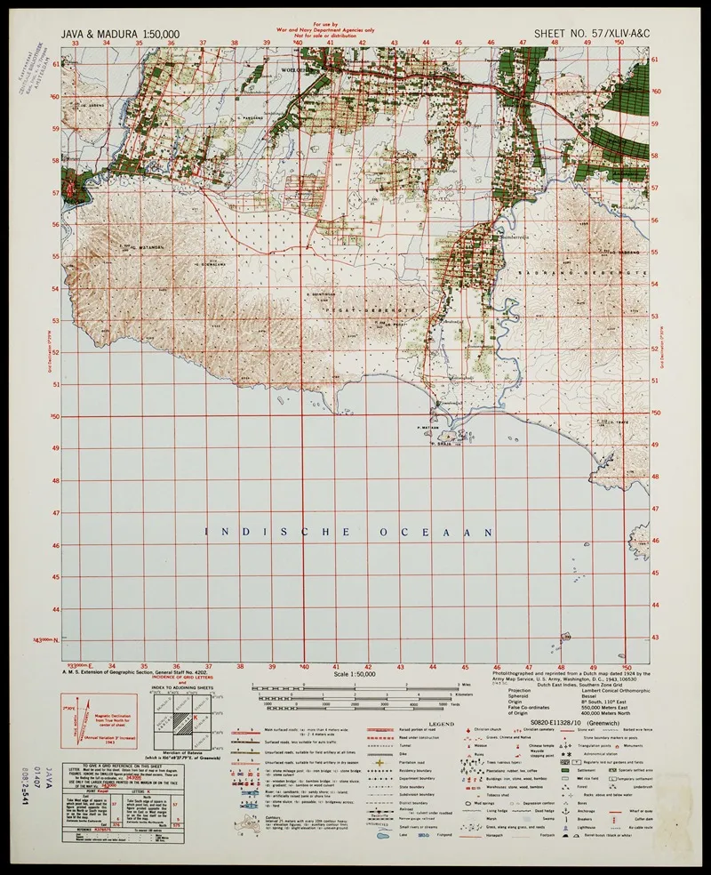 Java Madura Pl 357 Wall Art by U.S. Defence Mapping Agency - High-Resolution Digital Print
