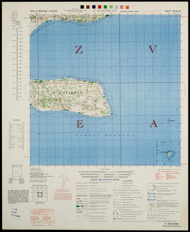 Java Madura Pl 364 Wall Art by U.S. Defence Mapping Agency - High-Resolution Digital Print