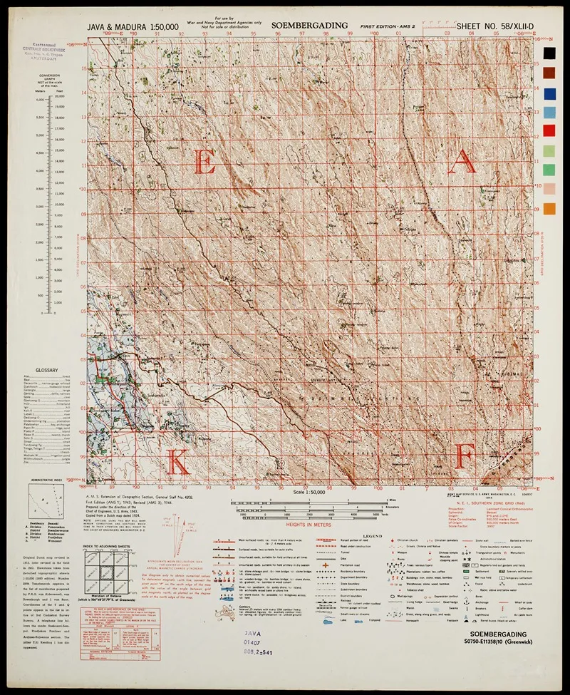 Java Madura Pl 370 Wall Art by U.S. Defence Mapping Agency - High-Resolution Digital Print