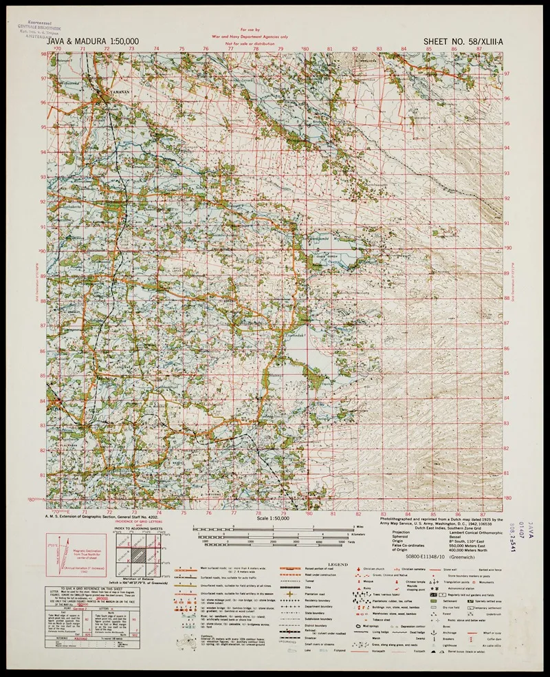 Java Madura Pl 371 Wall Art by U.S. Defence Mapping Agency - High-Resolution Digital Print