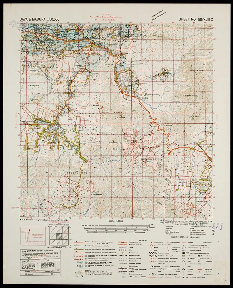 Java Madura Pl 374 Wall Art by U.S. Defence Mapping Agency - High-Resolution Digital Print