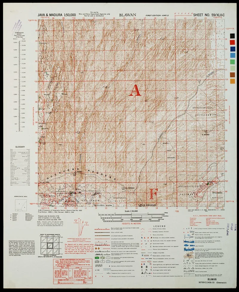 Java Madura Pl 382 Wall Art by U.S. Defence Mapping Agency - High-Resolution Digital Print