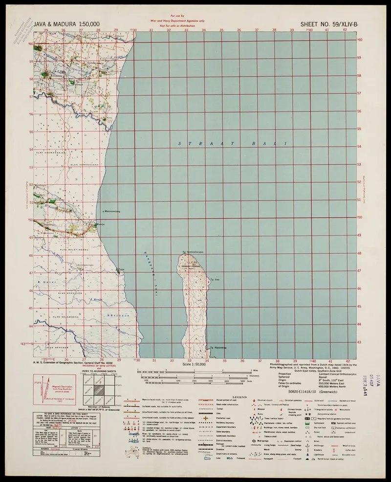 Java Madura Pl 390 Wall Art by U.S. Defence Mapping Agency - High-Resolution Digital Print
