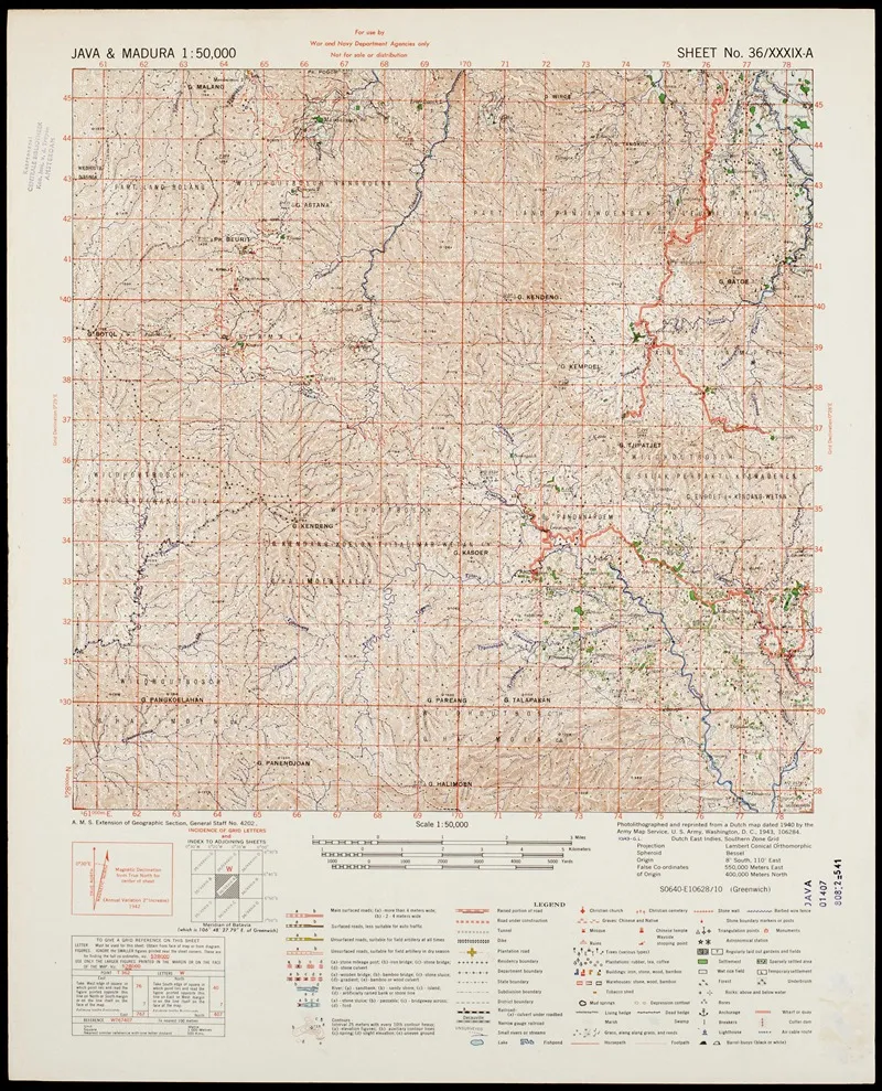 Java Madura Pl 395 Wall Art by U.S. Defence Mapping Agency - High-Resolution Digital Print