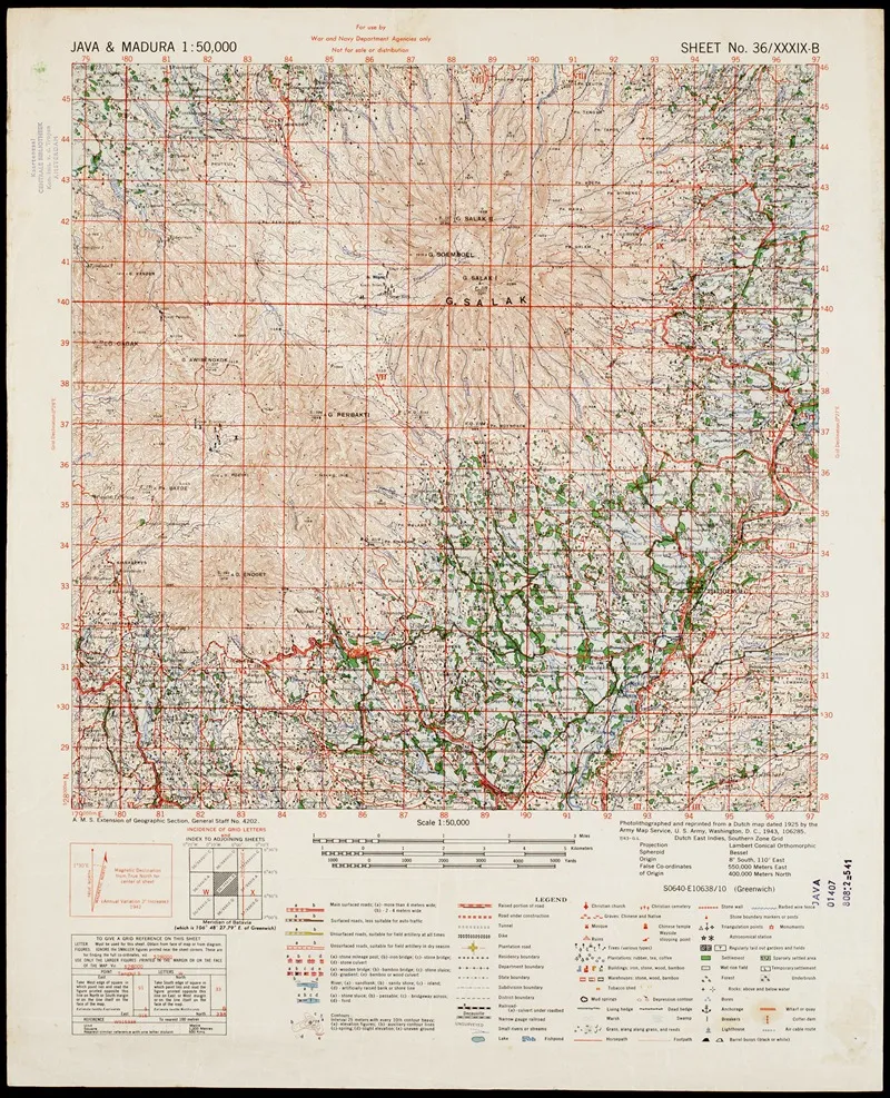 Java Madura Pl 401 Wall Art by U.S. Defence Mapping Agency - High-Resolution Digital Print