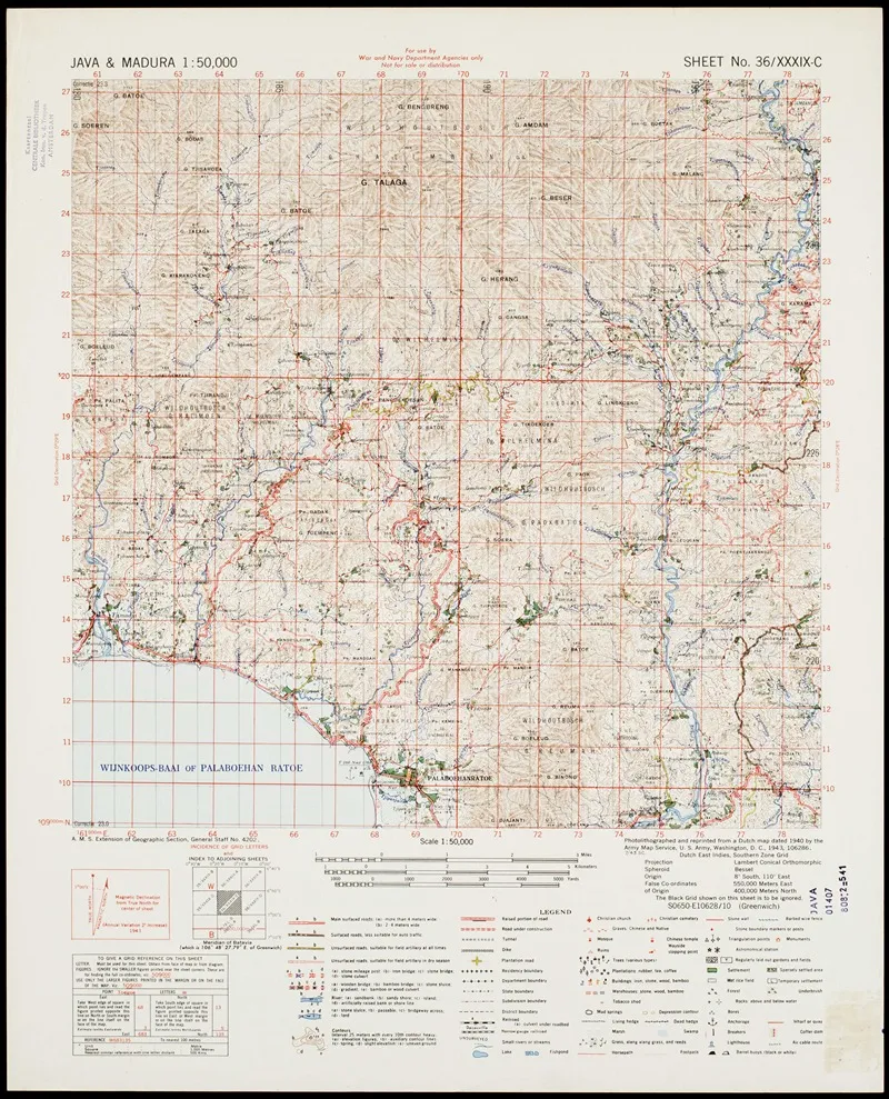 Java Madura Pl 402 Wall Art by U.S. Defence Mapping Agency - High-Resolution Digital Print