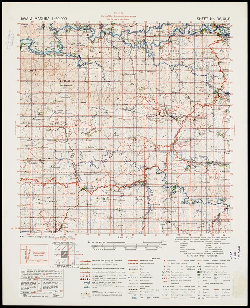 Java Madura Pl 405 Wall Art by U.S. Defence Mapping Agency - High-Resolution Digital Print