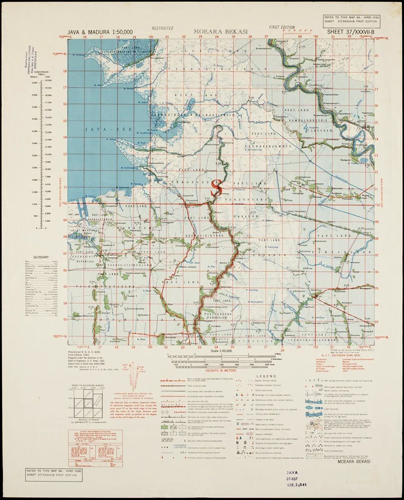 Java Madura Pl 412 Wall Art by U.S. Defence Mapping Agency - High-Resolution Digital Print