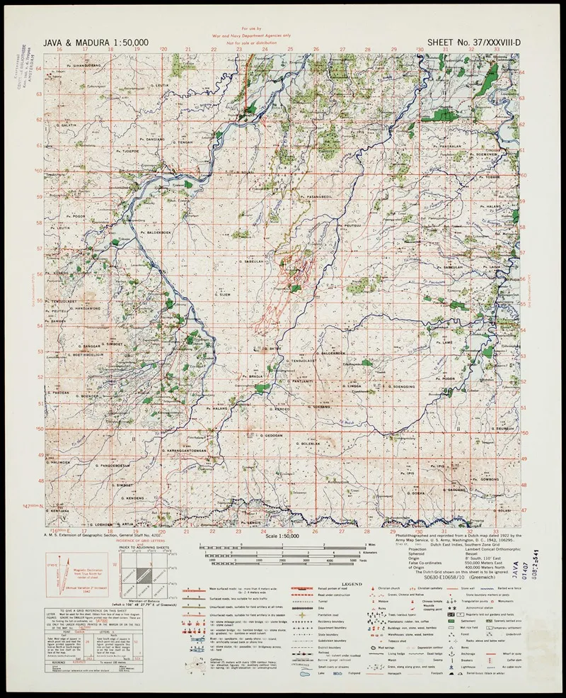 Java Madura Pl 419 Wall Art by U.S. Defence Mapping Agency - High-Resolution Digital Print