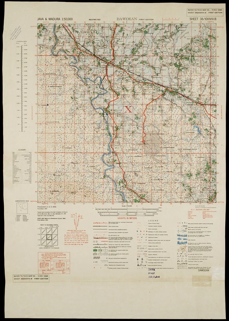 Java Madura Pl 435 Wall Art by U.S. Defence Mapping Agency - High-Resolution Digital Print