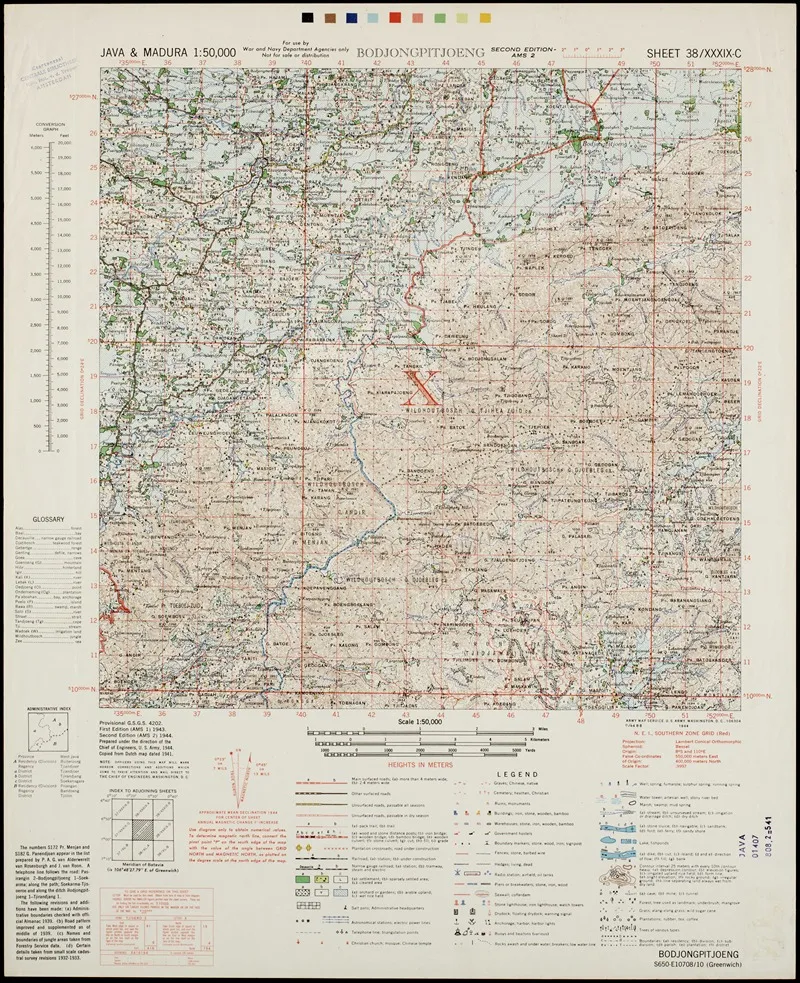 Java Madura Pl 440 Wall Art by U.S. Defence Mapping Agency - High-Resolution Digital Print