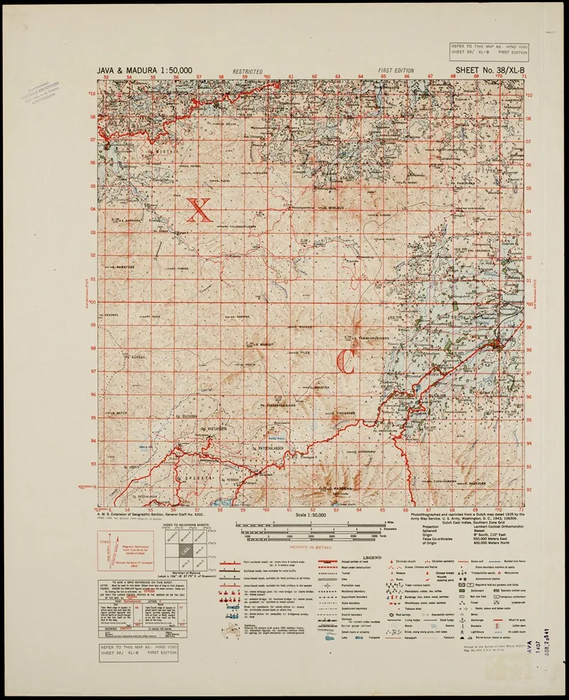 Java Madura Pl 443 Wall Art by U.S. Defence Mapping Agency - High-Resolution Digital Print