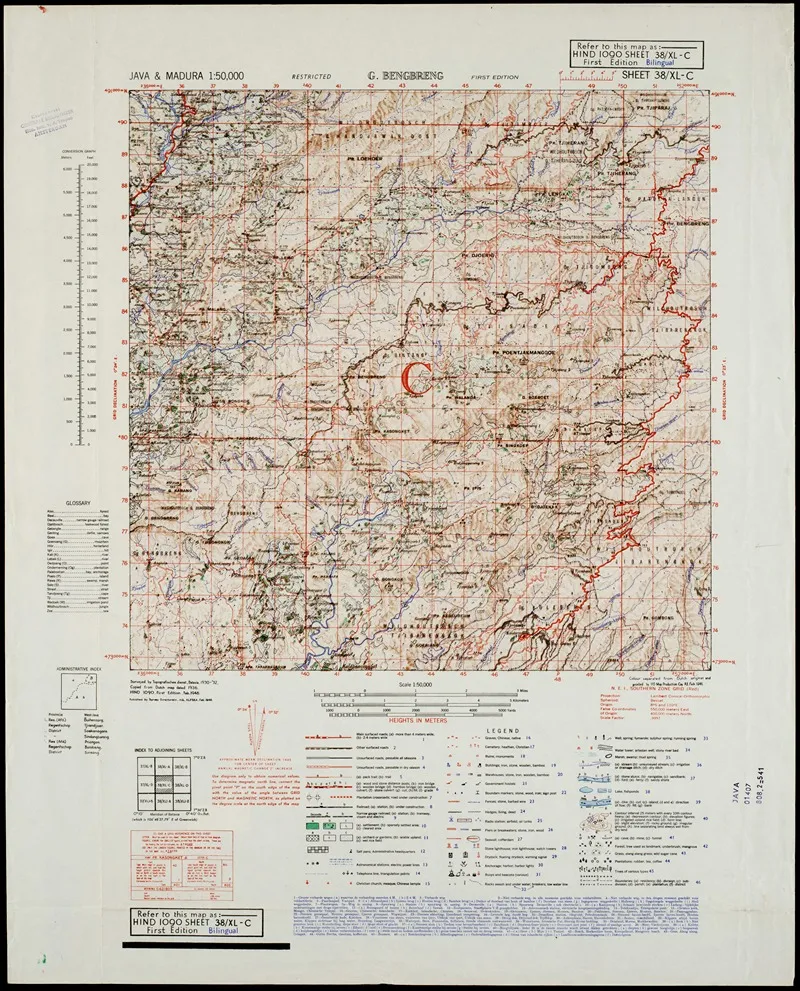 Java Madura Pl 444 Wall Art by U.S. Defence Mapping Agency - High-Resolution Digital Print