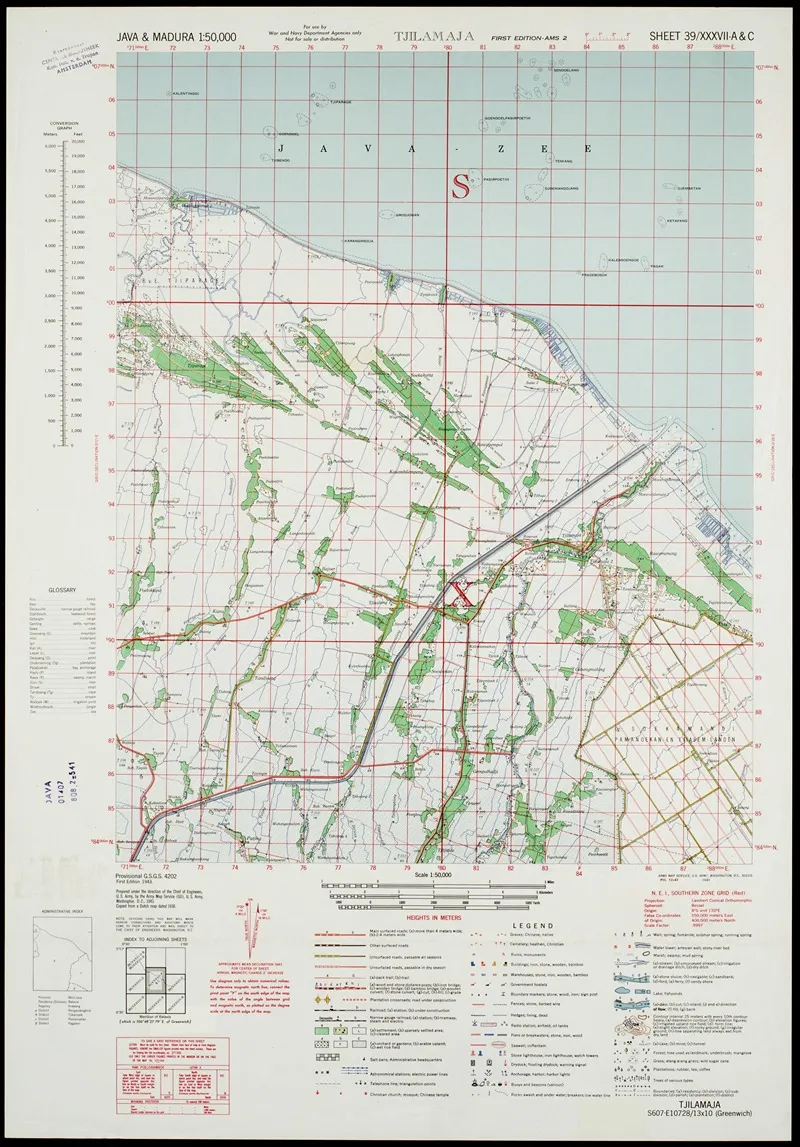 Java Madura Pl 448 Wall Art by U.S. Defence Mapping Agency - High-Resolution Digital Print