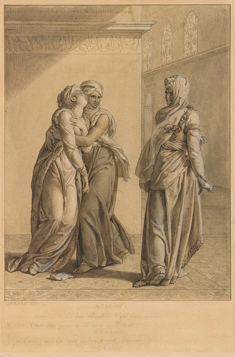 Je Me Meurs Atalide Faints Upon Hearing Bajazets Fate Wall Art by François Gérard - High-Resolution Digital Print