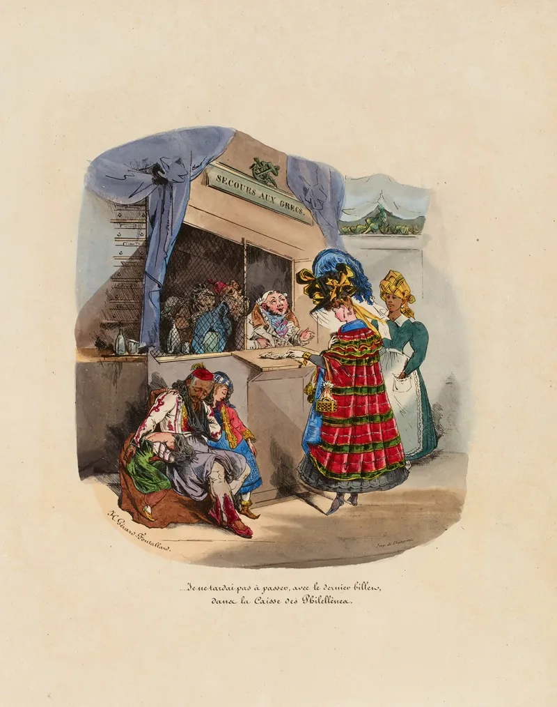 Je Ne Tardai Pas A Passer Avec Le Dernier Billet Wall Art by Henri-Gérard Fontallard - High-Resolution Digital Print