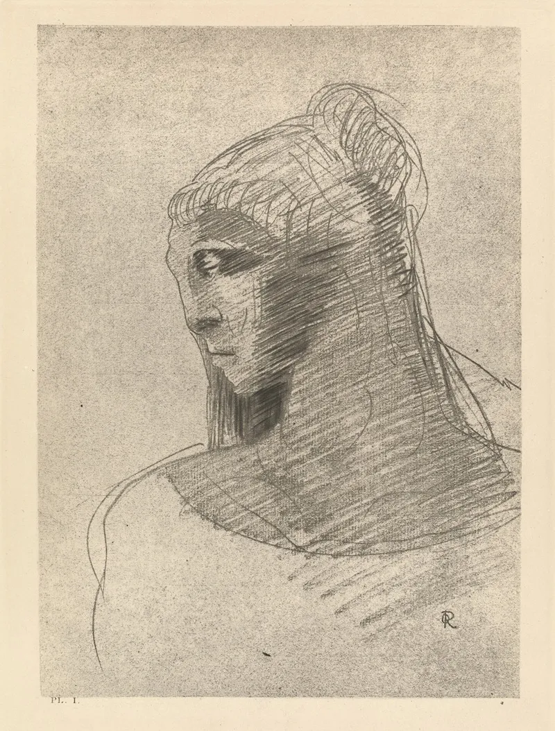 Je Tadore A Legal De La Voute Nocturne O Vase De Tristesse O Grande Taciturne Wall Art by Odilon Redon - High-Resolution Digital Print