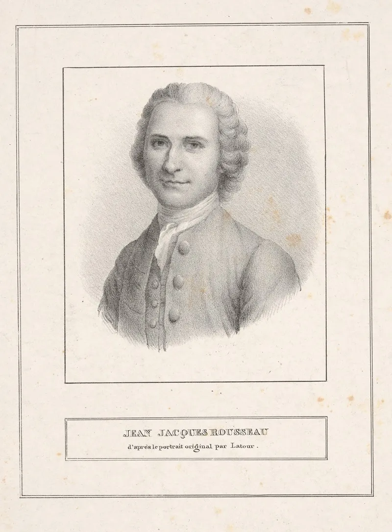 Jean Jacques Rousseau 5 Wall Art by Maurice-Quentin de La Tour - High-Resolution Digital Print