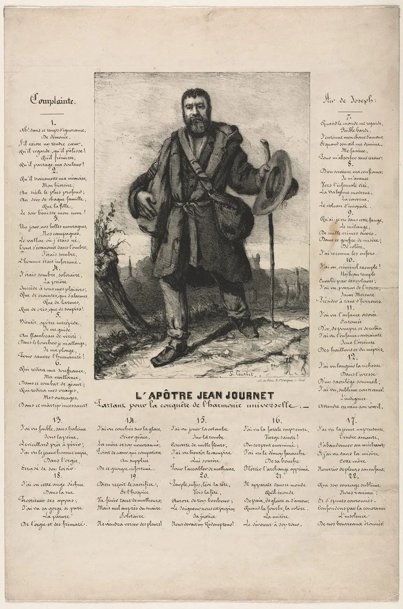 Jean Journet Departing For The Conquest Of Universal Harmony Wall Art by Gustave Courbet - High-Resolution Digital Print