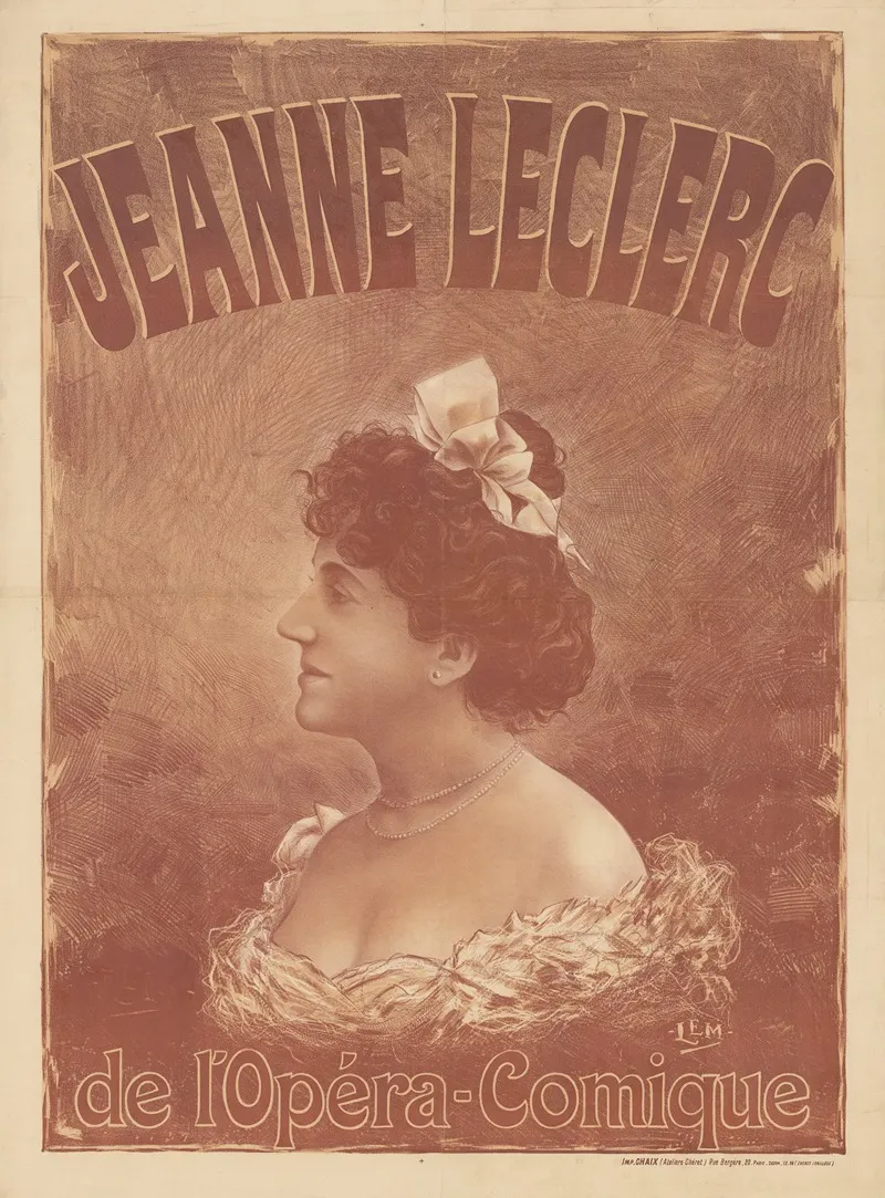 Jeanne Leclerc De Lopera Comique Wall Art by Imp. Chaix - High-Resolution Digital Print