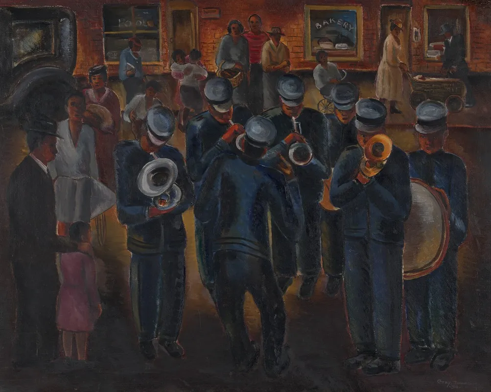 Jenkins Bandorphan Band Harlem Wall Art by Malvin Gray Johnson - High-Resolution Digital Print